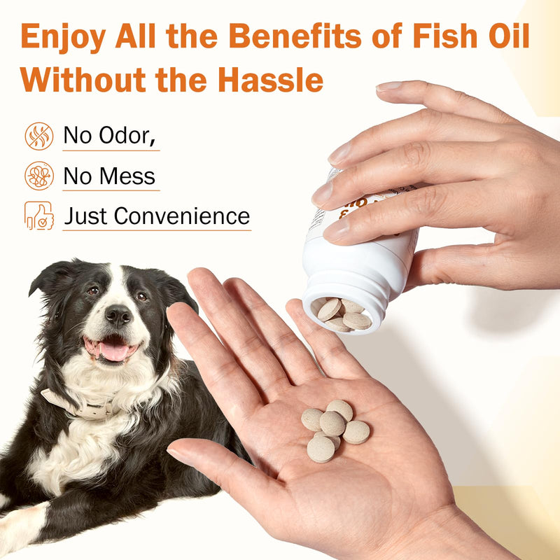 Allergy & Itch for Dogs - Omega 3 Fish Oil Skin and Coat Chews Tablet - Dog Itching & Ears Relief - Reduced Seasonal Allergies Shedding Dry Skin Itchy Paws Hot Spots Treatment