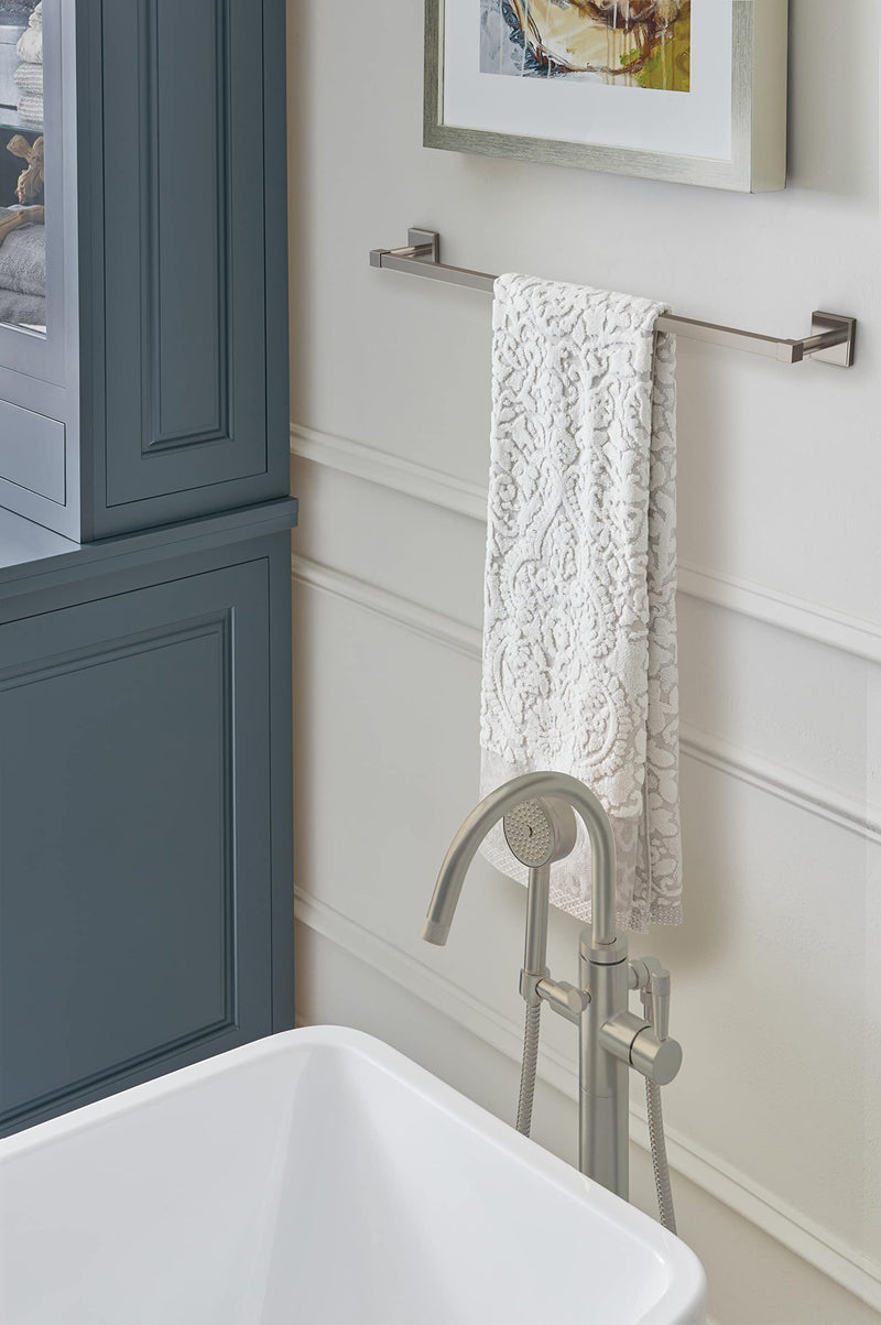 Amerock BH36074G10 | Brushed Nickel Towel Bar | 24 inch (610 mm) Center-to-Center Towel Rack | Appoint | Bathroom Towel Holder | Bathroom Hardware | Bath Accessories