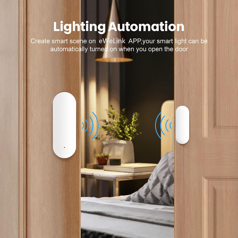 WiFi Smart Door Sensor: Door Open Contact Sensor for Home Security, Wireless Window Sensor, Secure Your Home with Instant Alerts & Smart Automation, Alexa & Google Assistant Compatible (4-Pack) 4-Pack