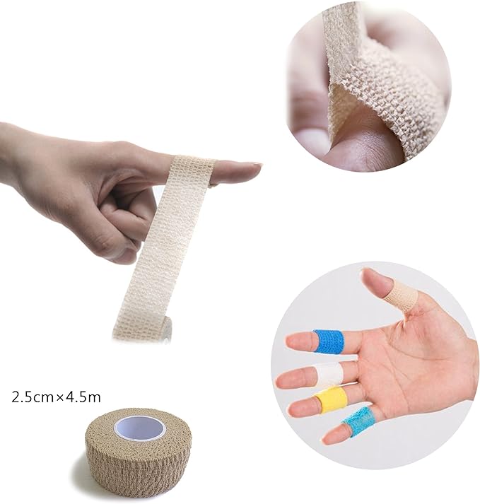 Self-Adhesive Tape, Taping, Elastic Bandage, Elastic Bandage, Thick, 6 Rolls - NewNest Australia