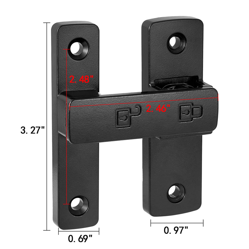 4 Packs Black Barn Door Latches,180 Degree Gate Lock,Flip Gate Latches Hardware,Zinc Alloy Door Lock Latch,Door Security Sliding Door Latch Lock for Cabinets,Bathroom, Barn & Garden Black_180 Degree 4