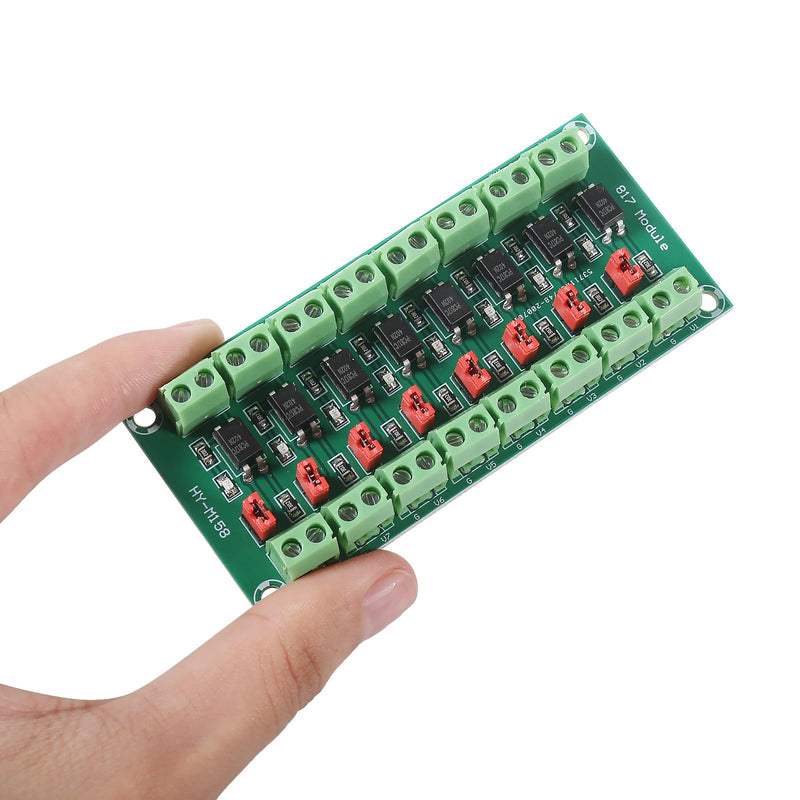 2pcs PC817 8 Channel Optocoupler Isolation Board Voltage Converter Module 3.6-30V Photoelectric Isolated Module 817 Voltage Isolation Module