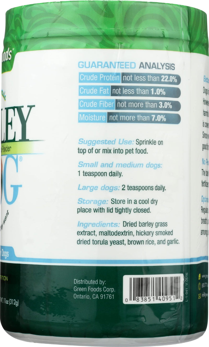 Green Foods Corporation Barley Dog Canine Formula, 11oz - PawsPlanet Australia