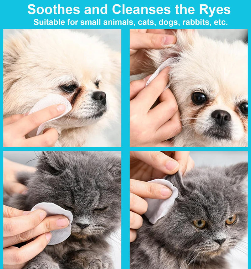 Pet Eye Wipes for Dogs, Natural Dog Wipes for Paws and Butt,Gentle and Safe Dog Wipes Cleaning for Remove Tear Stains and Mucus, Dog Eye Wipes and Cleaning Wipes for Dog, Cat, Furry Animals 130 pcs - PawsPlanet Australia