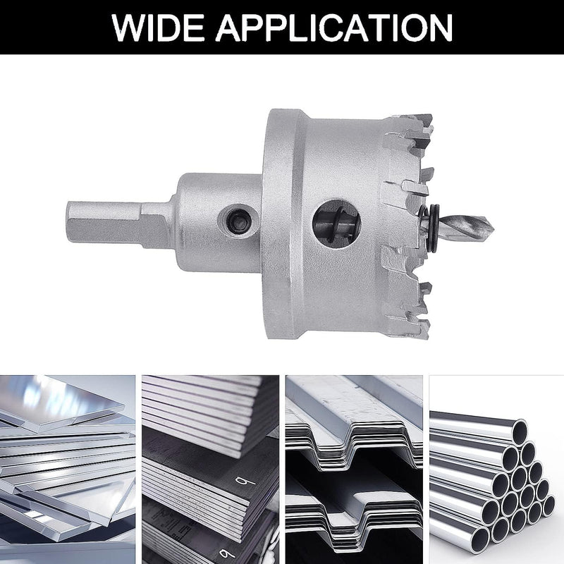 168mm / 6.6 inch Metal Steel Hole Saw with 2 Drill Bits, Hole Cutter for Thick Metal,Stainless Steel,Iron and Wood (168mm / 6.6 inch) 168mm / 6.6 inch