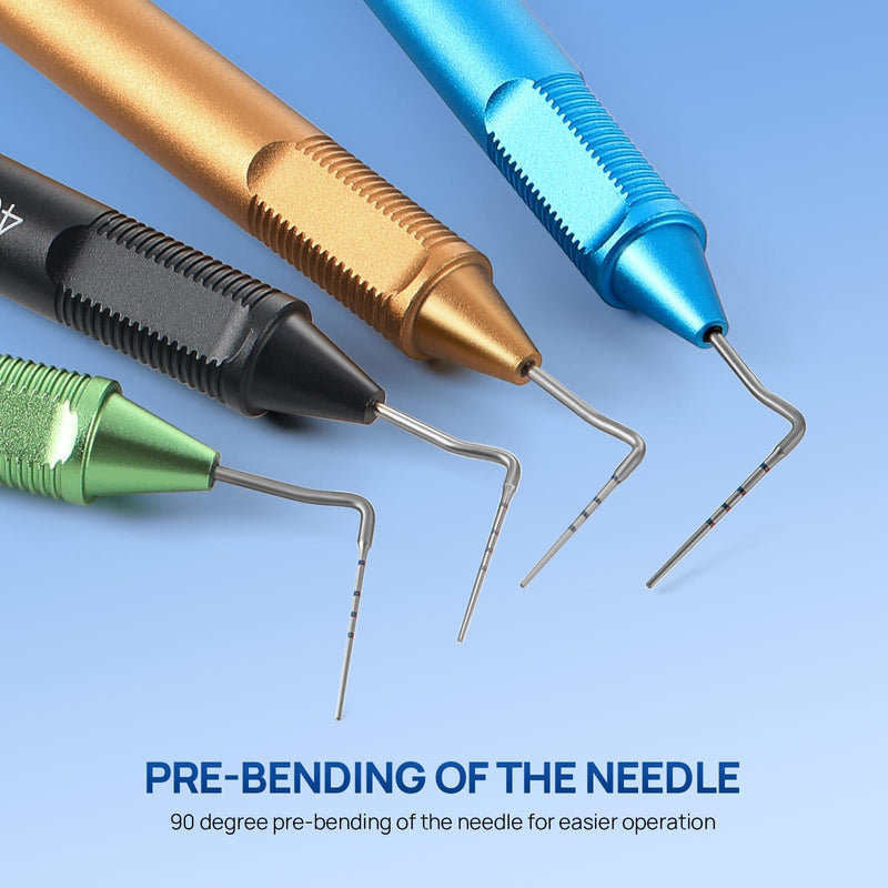 JMU Dental Gutta Percha Pluggers 4Pcs/Set, NiTi Tip & Stainless Steel Tip Double Ended Filling Instruments