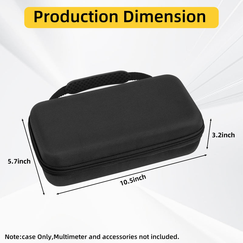 Carrying Case for Fluke 789/ 787B/ 787/287/ 289/1587 FC/ 87-V/ 87V Max/ 88V/ 15B+/ 17B+/ 1507/3000 FC Multimeter Testers and Accessories, Multimeter Storage Bag Organizer Box (Case Only) Black