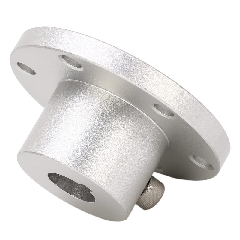 Oumefar 1/2in RC Key Hub Shaft Coupling Aluminum Alloy High Strength Motor Shaft Coupler Silver