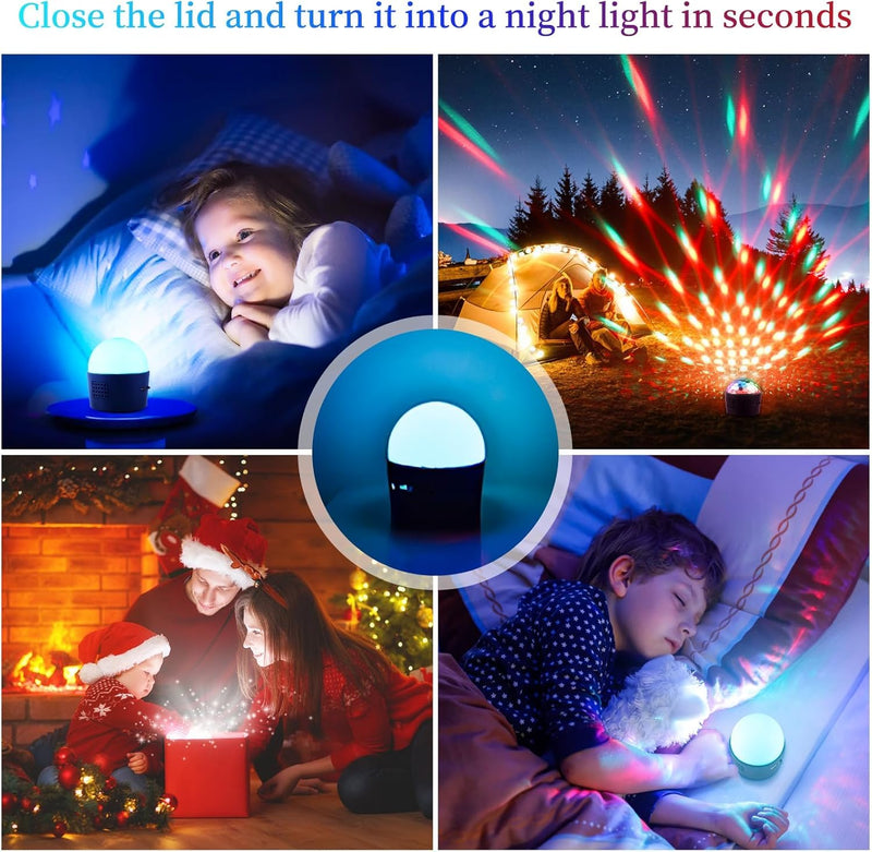 Mini Disco Ball Lights,Rechargeable Party Lights,Sound Activated RGB Strobe DJ Lights, Portable Battery Operated for Outdoor Indoor,Home Room Dance Parties Birthday 2025 New Year Gifts for Kids Small