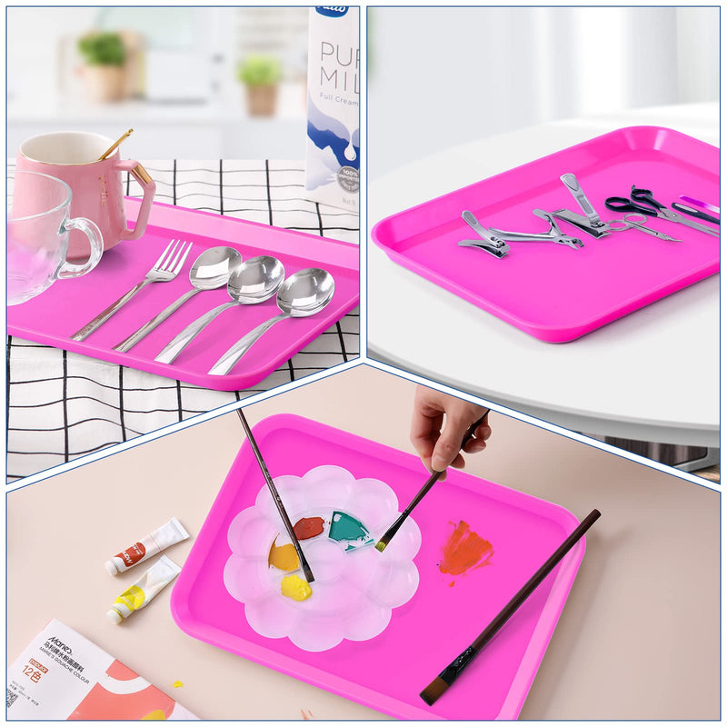 JMU Pink Dental Trays Autoclavable Plastic Instruments Trays Procedure Flat Trays 13.25" X 9.75", Size B 13.25" X 9.75" 1