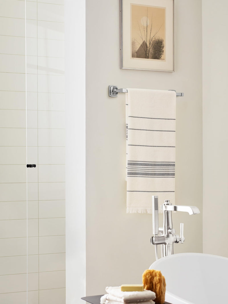 Amerock Stature Polished Nickel 18 inch (457 mm) Center-to-Center Towel Bar, BH36093PN 18 Inch (457 mm)