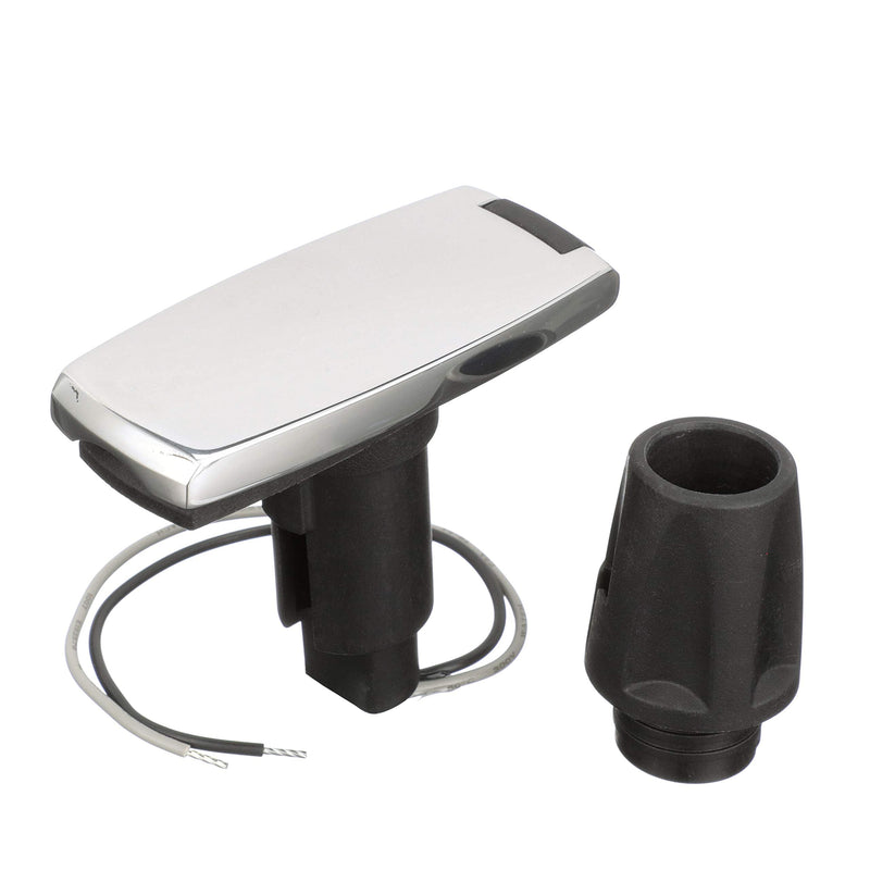 Attwood 910V2SS-7 LightArmor™ 910V Series Rectangle Plug-in Light Base — for All-Around Pole Light, 2-Pin, Black Stainless Cover One size