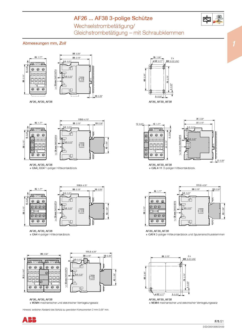 ABB Contactor Contactor 1SBL177001R1310-AF16-30-10-13