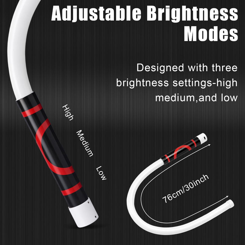 Flexible LED Light Stick 30 Inch Rechargeable Bendable Work Light ABS Flashlight Stick 3 Brightness Modes with 360° Rotate Foldable for Car Repairs, Mechanical Inspection in Tight Spaces