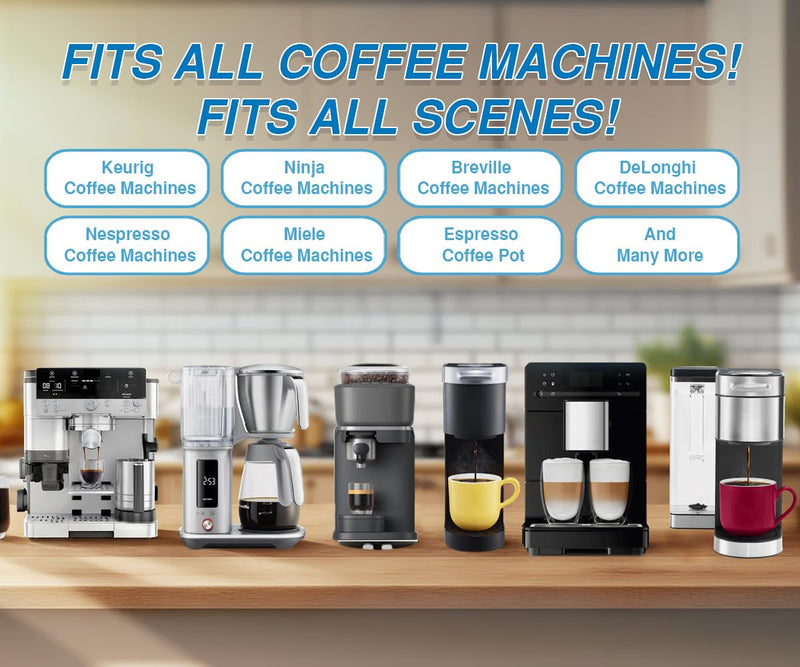 48Tabs–Coffee Maker Cleaner and Descaler & Coffee Pot Cleaner. Powerful Keurig Descaling Solution. Coffee Machine Descaler Tablets Compatible with Keurig, Breville, Miele, DeLonghi & Espresso Machines