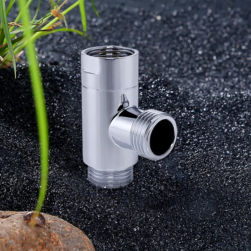 G-Promise All Metal 3 Way Diverter/Hose Fitting Tee/T Shape Adapter Connector for Angle Valve Hose/Bath Shower Arm / (Chrome) Chrome