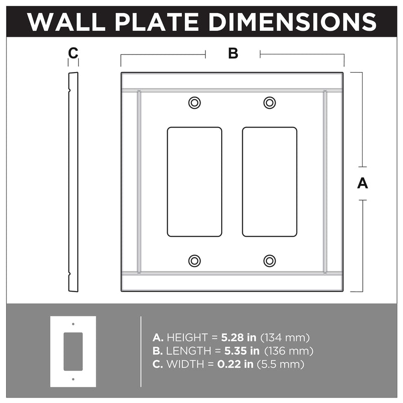Franklin Brass Classic Architecture (1-Pack) Decorative Light Switch Cover Pure White 1-Gang Decorator/Rocker Wall Plate Electrical Outlet Guard W35243-PW-C 1 Count (Pack of 1)