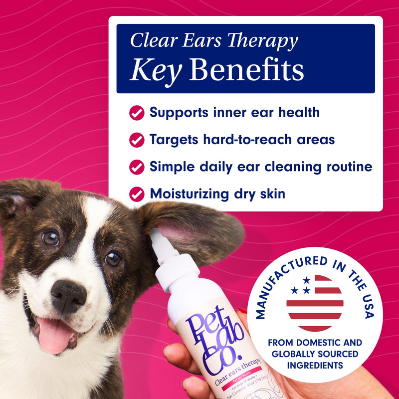 PetLab Co - Dog Ear Yeast Bundle: Soft Chew Dog Probiotics for Gut Health, Yeast Production, Itchy Ears, Itchy Skin, Seasonal Allergies & Clear Ears Therapy Ear Cleaner for Dogs - PawsPlanet Australia