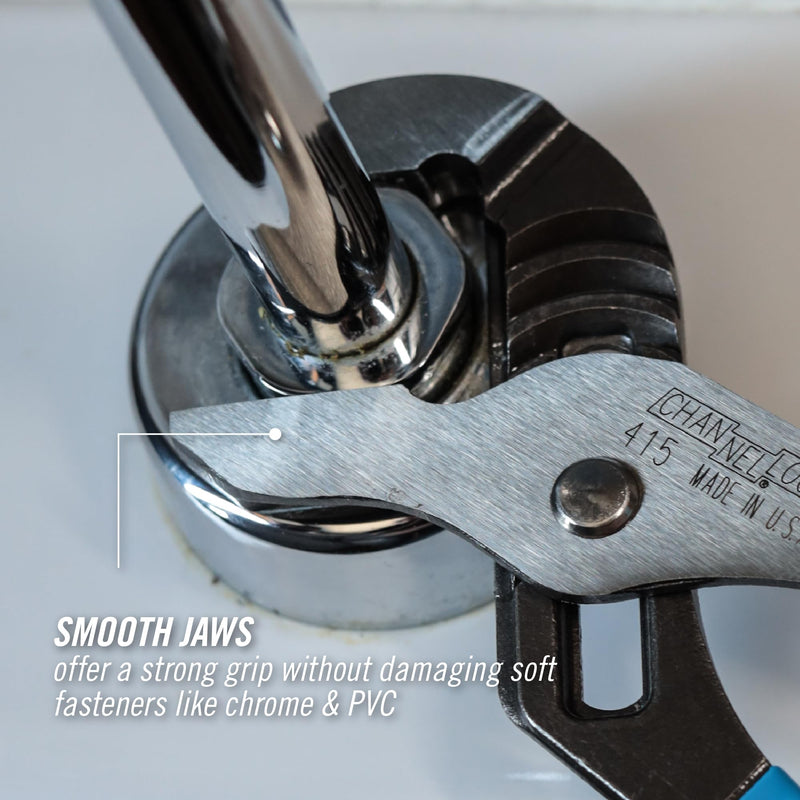Channellock 415 10-Inch Smooth Jaw Tongue