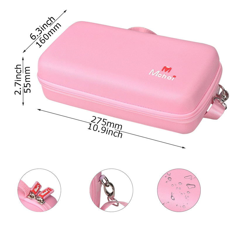Mchoi Stethoscope Case with Grooved, Suitable for 3M Littmann Classic III Stethoscope, Extra Room for Medical Bandage, Scissors and LED Penlight, Pink, Case Only