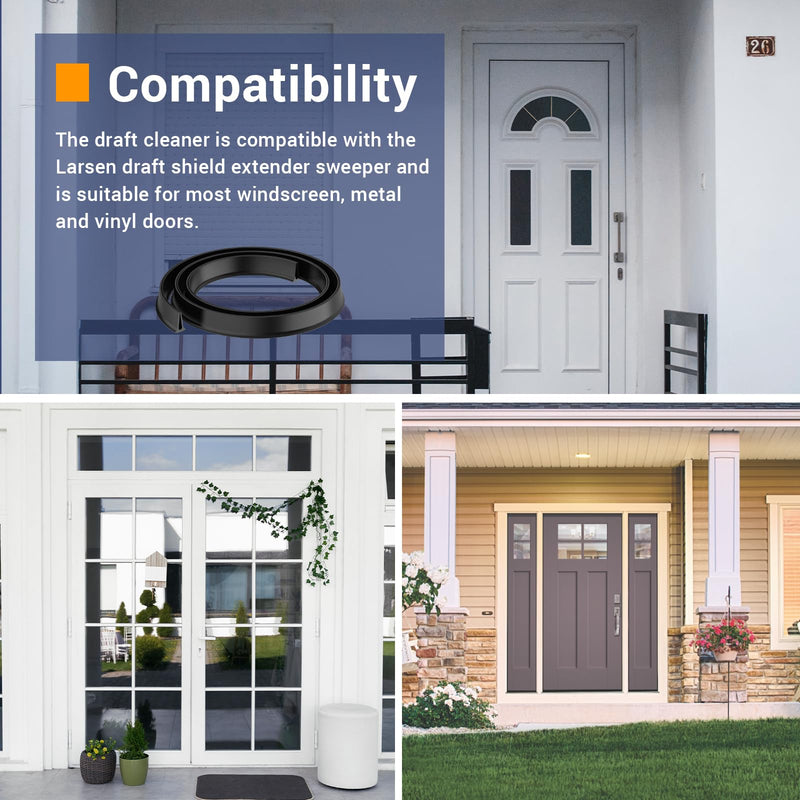 Storm Door Sweep Replacement for Larson & Pella Storm Door Expander Sweep, CH9030501 Sweep for Vinyl and Metal Door Sweep Assembly - Style 1 39.6in