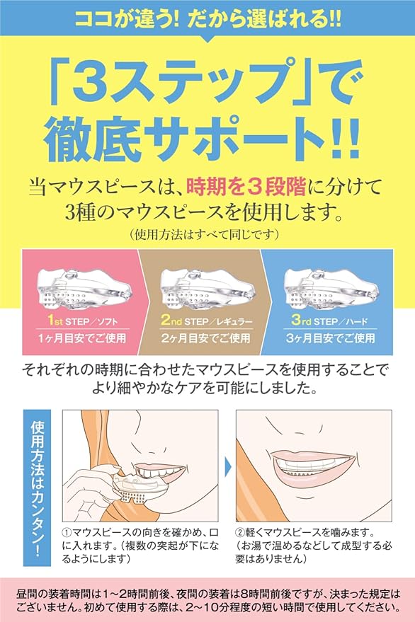 Cutona Mouthpiece, Dental Mouthpiece (Supervised by a Dentist), Bruxism, Teeth Oral Care (New 3 Stage Care), Dental Mouthpiece Ver2 (Single Item) - NewNest Australia