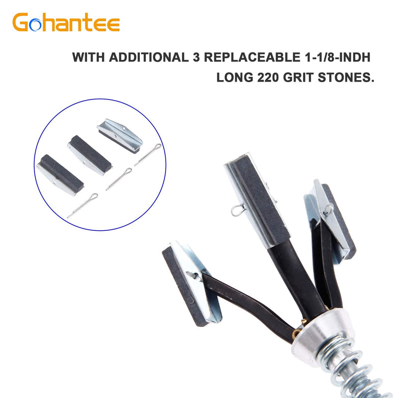 Engine Cylinder Hone Adjustable Deglazer 3/4" to 2-1/2" Diameter with 3-Piece 1-1/8" Long Stones 220 Grit