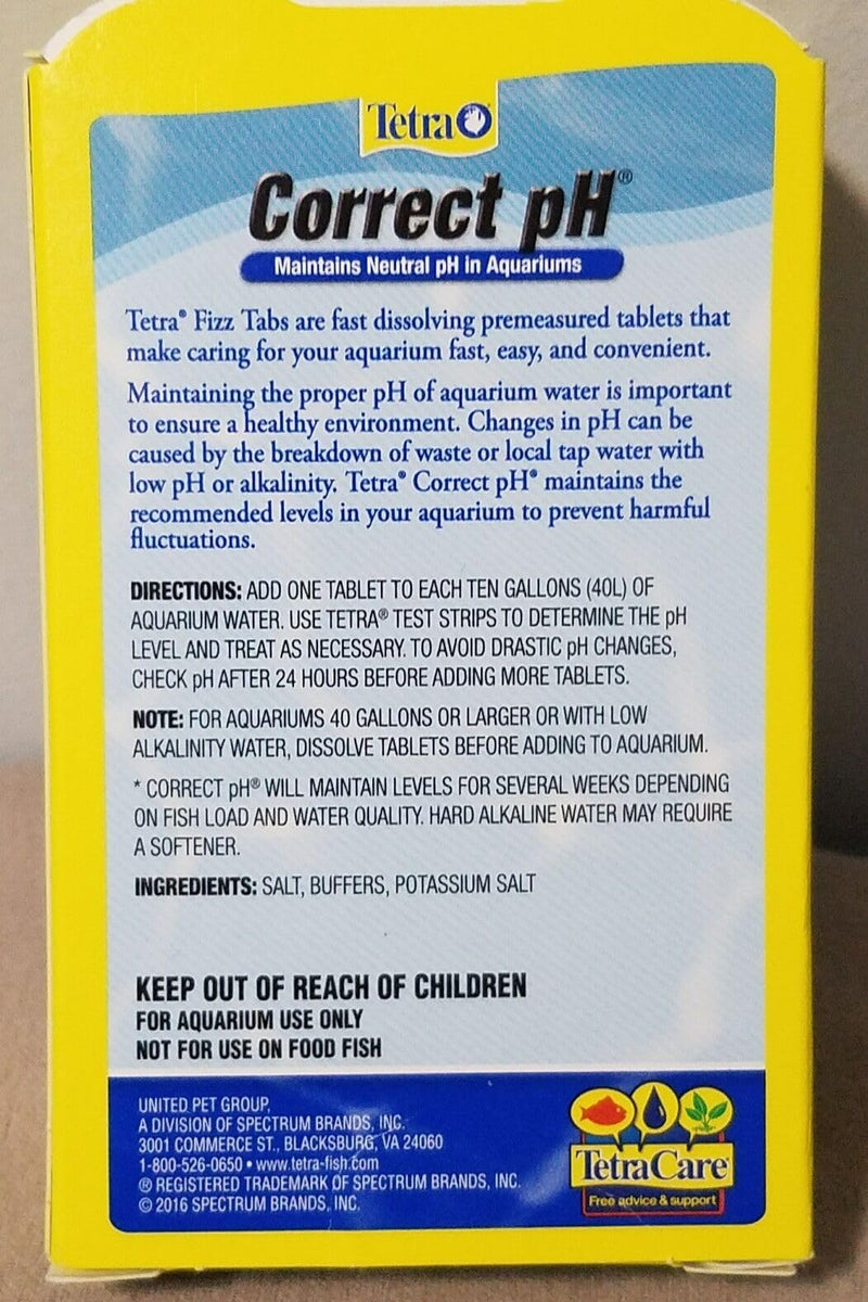 Tetra Correct pH Tablets - 24 Tablets Total (3 Packs with 8 Tablets per Pack)