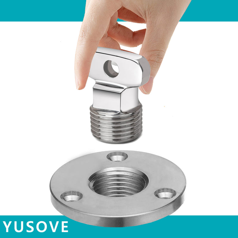 Marine Drain Plug Kit 316 Stainless Steel Boat Drain Plug Fits 1 inch Hole,with Screw,Boat Transoms Garboard Drain & Plug