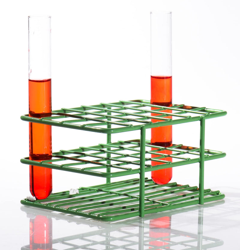 SP Bel-Art Poxygrid “Half-Size” Test Tube Rack; For 13-16mm Tubes, 24 Places, Green (F18788-1600) Made in USA
