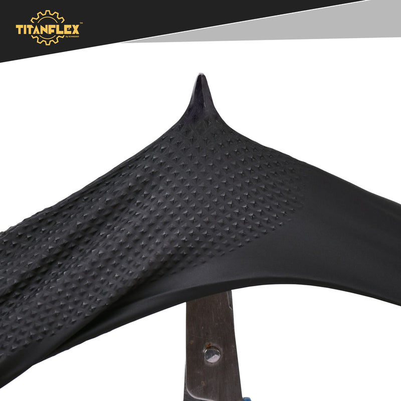 TitanFlex Thor Grip Heavy Duty Black Industrial Nitrile Gloves with Raised Diamond Texture, 8-mil, Latex Free 100 Large (Pack of 100)