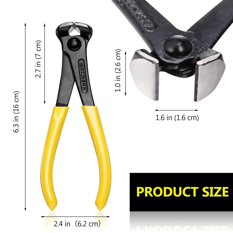 2 Packs End Cutting Nippers Pliers Nail Puller Tool Carpenters Pincers Cutting Nail Remover Tool for Carpenters Construction Floor Installing