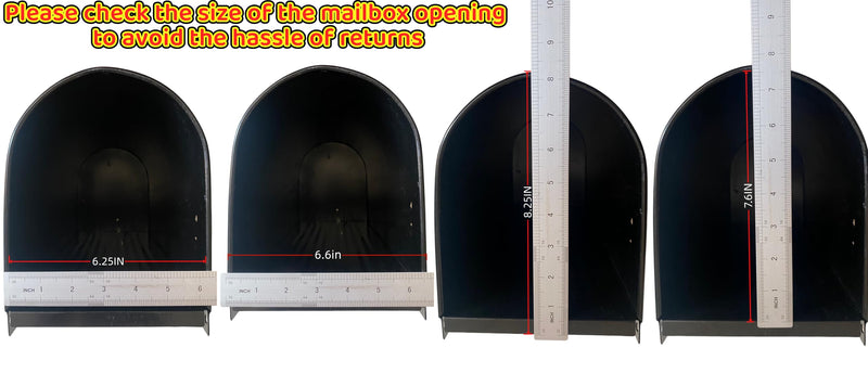 Mailbox Door Replacement Kit, 6-1/4" Screw-in Steel, Black | For brick, stone & masonry mailboxes; includes 3 reflective number sets; measure opening before buying