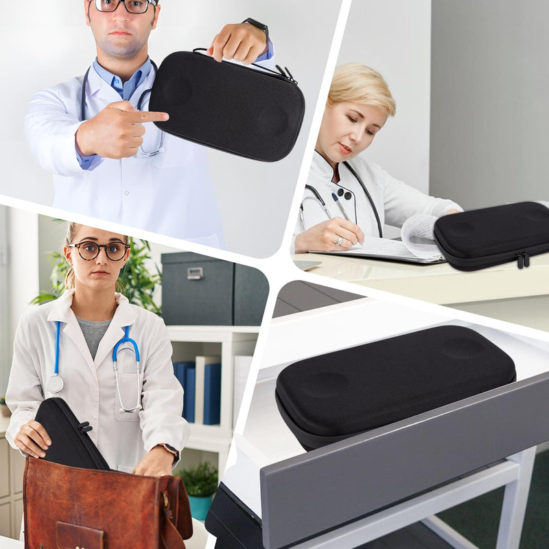 Stethoscope Case,for 3M Littmann Stethoscope Case,Stethoscope Bag,Medical Assistant Cardiology IV Estetoscopio Essentials,Estuche para Estetoscopio with Pocket,for Doctor & Nurse Accessorie (Black) Black