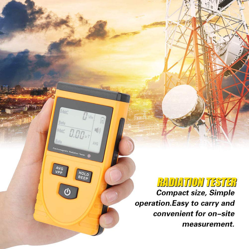 Radiation Tester,Electromagnetic Radiation Detector,EMF Tester GM3120,Sound and Light Alarm,Data Locking,Radiation Assessment,Large and Clear LCD Display Screen,Compact Size