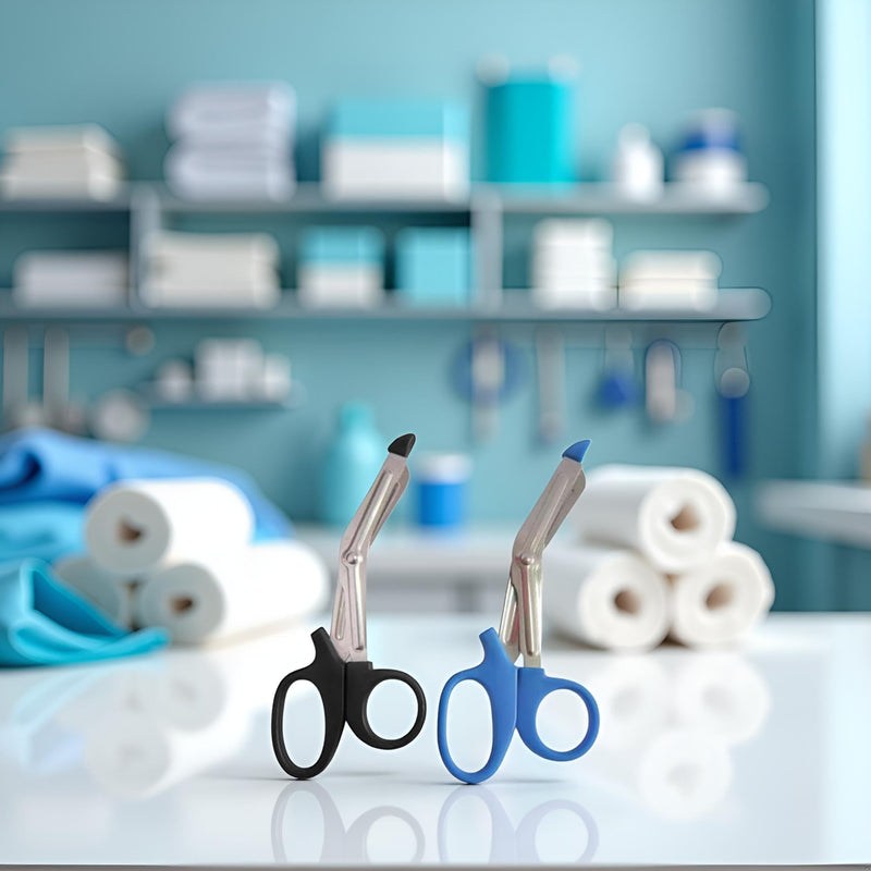 2Pcs Black and Blue Medical for Nurses Trauma Shears EMT Bandage Shears with Non-Stick Blades Heavy Duty Nursing Scissors for Doctors Paramedic Instruments and Surgical Tools Medical Supplies