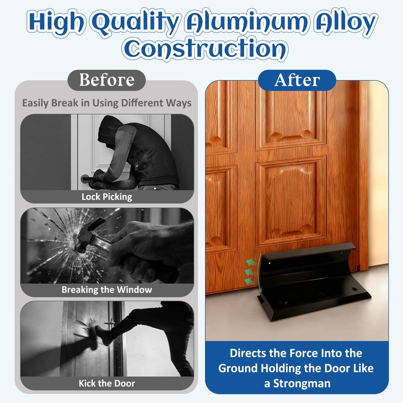 Door Barricade Security Lock Door Brace Aluminium Alloy Home Safety Protection for RV Yacht Home Standard Doors