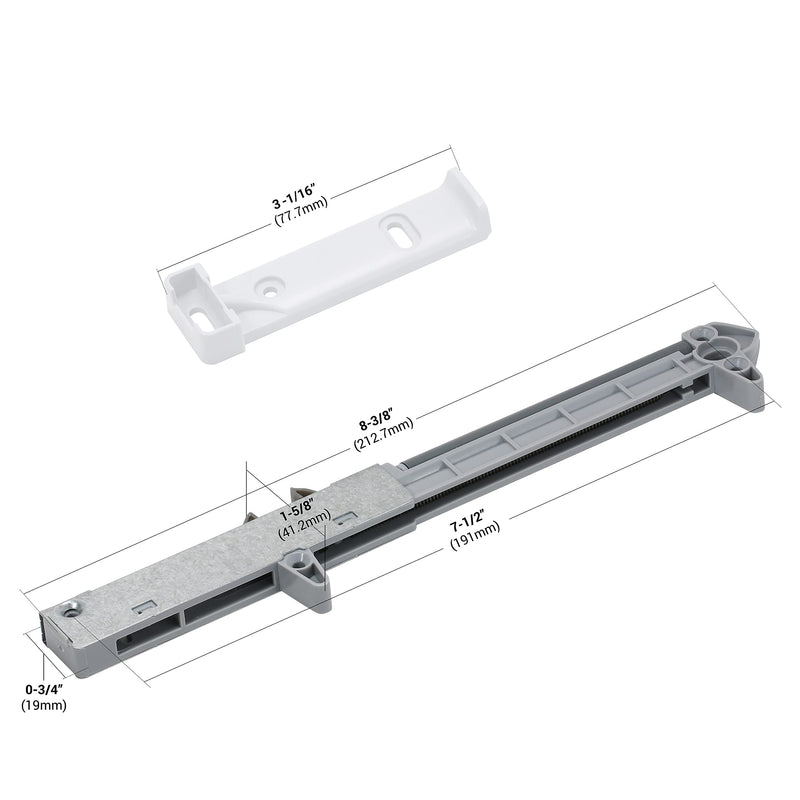 10-Pack Rok Hardware Soft Close for Wood Drawers/Soft Close Drawer Adapter/Add-On/Retrofit (White), SCD104W 10-Pack White Color