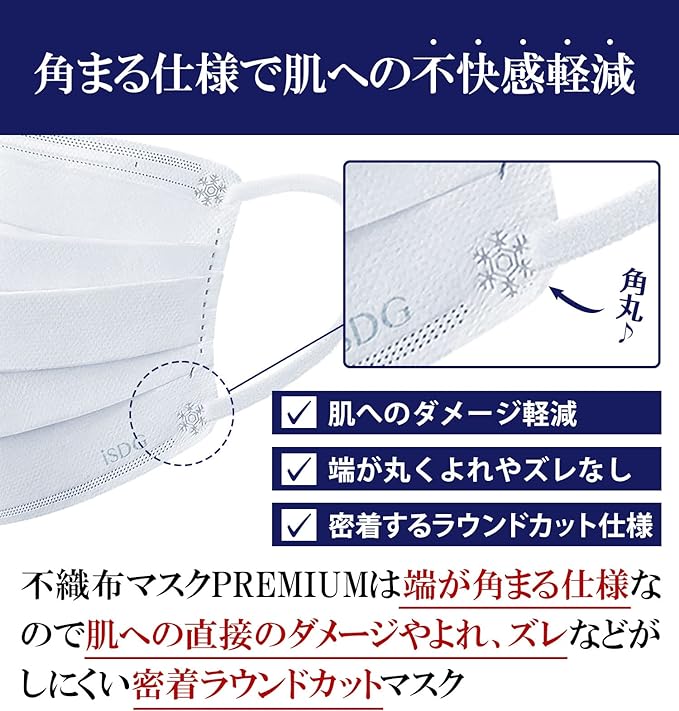 ISDG Premium Non-Woven Mask, Pack of 50 (Individually Packaged) - NewNest Australia