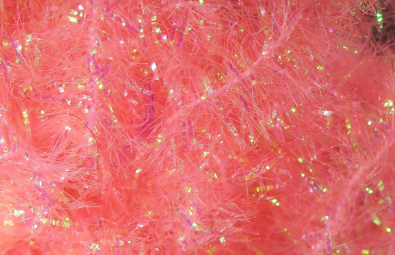Hareline Fly Tying Krystal Flash Chenille – Flashy Chenille Body Material for Trout, Bass & Steelhead Patterns Shrimp Pink Large
