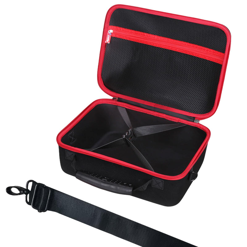 Case for CRAFTSMAN CMCF940M1 / CMCF921B V20 RP Impact Wrench 1/2 Inch & Battery and Charger with Mesh Pocket - Hard Protective Travel Carrying Storage Organizer Bag (Black & Red) Black & Red