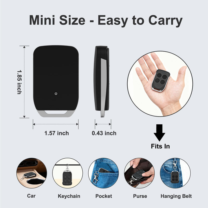 2 Gate Opener Remote Control Transmitter for GYXEL & JUJIANG Automatic Gate Opener Hardware Control Remote, Replacement for JUJIANG Electric Opener Keychain Remote Security Kit 2 For GYXEL & JUJIANG Gate Opener Remote
