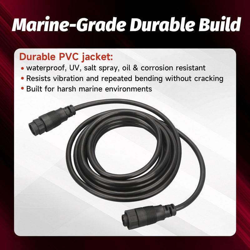 3005.6907 Transducer Extension Cable 10ft, 9-Pin Compatible with Lowrance LSS-1 LSS-2 Structure Scan Replace 000-00099-006