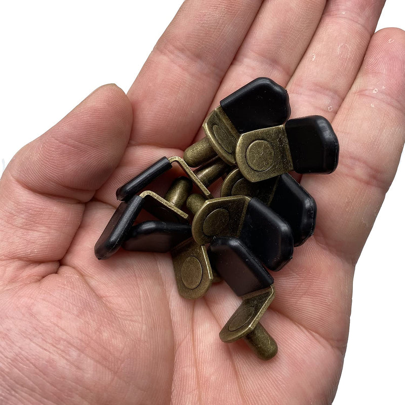Bronze Shelf pins, Glass Supports Furniture Cabinet Closet Bookcase Shelf Bracket-Style Pegs 30 Pack. Bronze