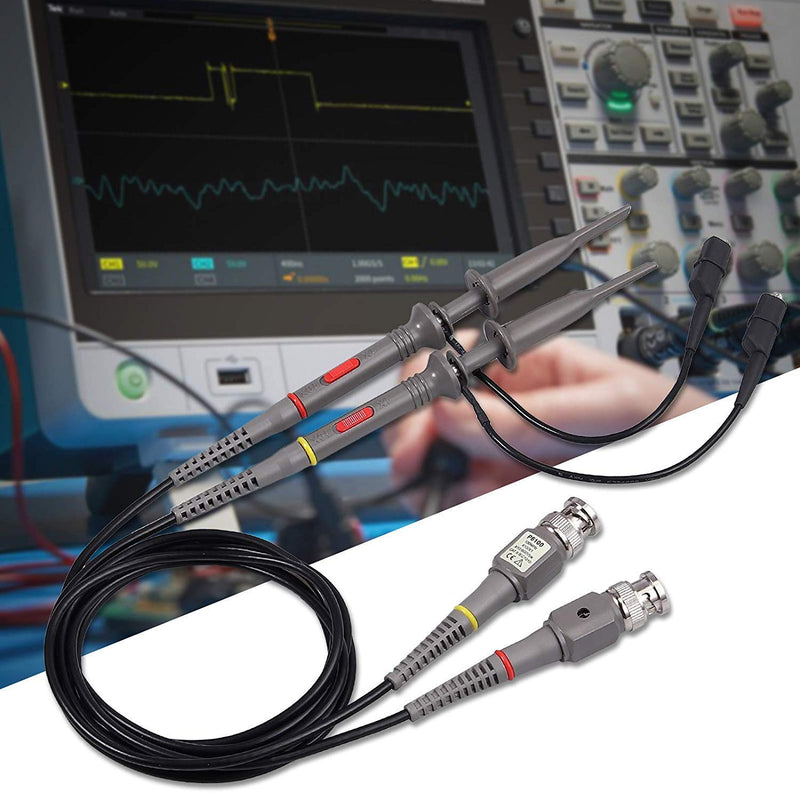Universal Oscilloscope Probe Kit, 100MHz Oscilloscope Clip Probes with BNC to Minigrabber Test Lead Kit