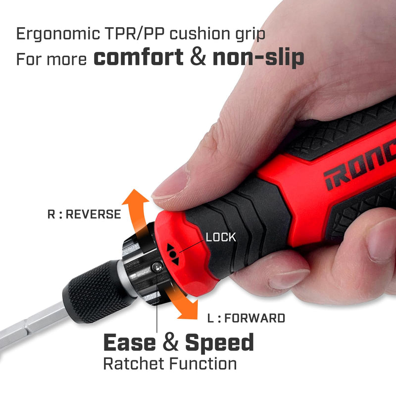 Multi Ratcheting Screwdriver Set: 21 in 1 Magnetic Multiple bits Suitable for Everyday Household Use 21-in-1 Screwdriver