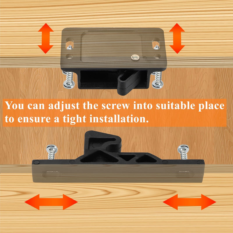 Tebery 20 Pack RV Drawer Latches Catches, Cabinet Door Latch 10 LBS Pull Force with Mounting Screw, Drawer Latches Replacement for Travel, Camper, Trailer, Motorhome, Home Office