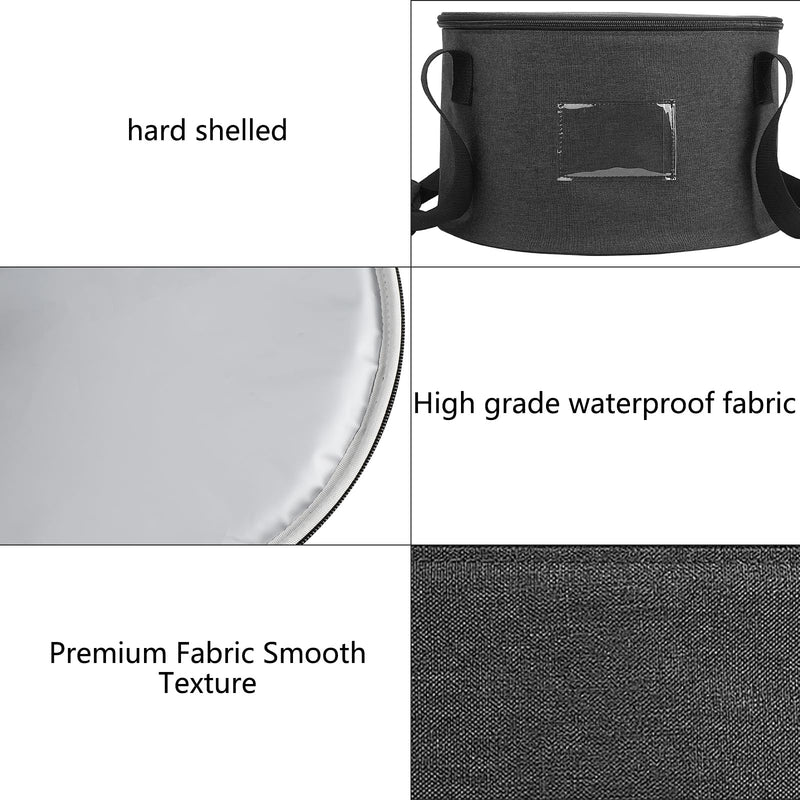 Dutch Oven Carry Bag for 10 Inch Cast Iron Casserole Carrier - Dark Grey