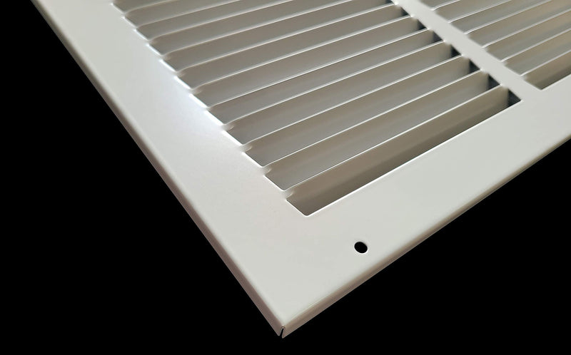 Fits 14x6 Duct Opening | Steel Return Air Grille by Handua | Vent Cover Grill for Sidewall and Ceiling | White | HVAC Cold Air Intake Grille | Outer Dimensions: 15.75"W X 7.75"H 1 14"W x 6"H [Duct Opening]