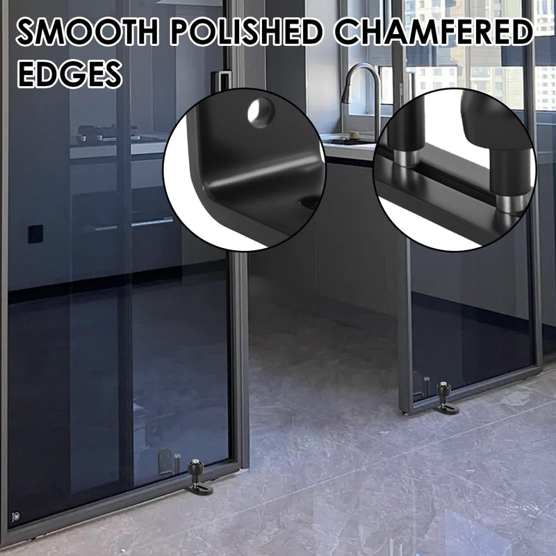 6 Pack Sliding Barn Door Floor Guide, Heavy Duty Carbon Steel Adjustable Roller Bottom Guide for Double Barn Doors, Easy Install Hardware Kit with Screws for Barn Door Bathroom Kitchen Closet Bedroom 6pcs